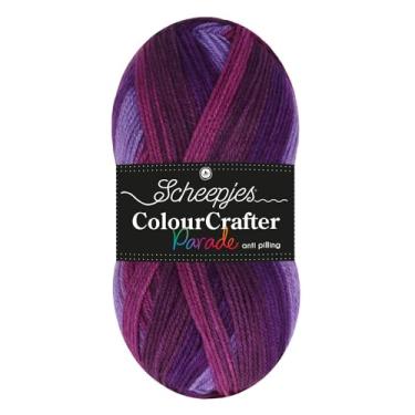 Imagem de Scheepjes Fio Color Crafter Parade - 100 g - Mistura roxa 407 - Acrílico premium para tricô e crochê