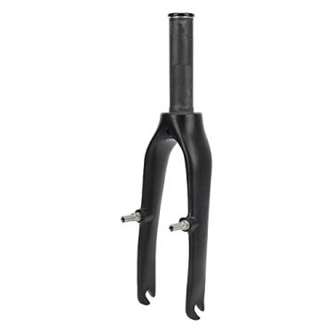 Imagem de Bike Front Fork Garfo De Fibra De Carbono Leve Durável Choque Absorvente Mountain Bike Front Fork para Bicicletas Dobráveis com 1.1in Tubo De Cabeça Reta T800 Material De Fibra De