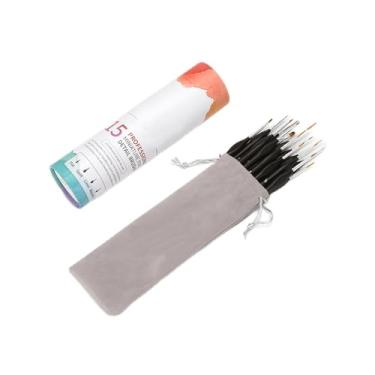 Imagem de Conjunto de Pincéis de Pintura, Conjunto de Pincéis de Aquarela Conjunto de Pincéis de Pintura Detalhados Com Design de Cabelo de Nylon para Acrílicos, Tintas e Guache (15