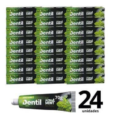 Imagem de 24 Creme Dental Dentil Ultra Mint Com Xilitol S/ Flúor Menta