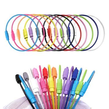 Imagem de Bagage Tag Loops Holder CooBigo Metal, pacote com 12 unidades para mul