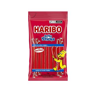 Imagem de Bala Haribo Sticks Morango 70g