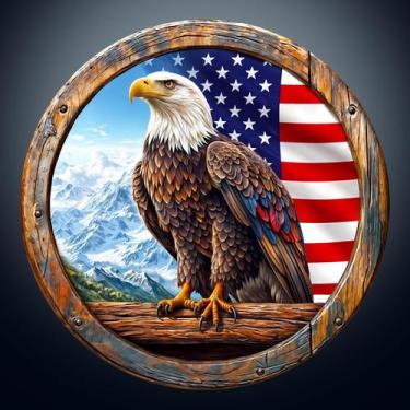 Imagem de Quebra-cabeça de madeira KAAYEE Bald Eagle 3D Vision Effect 300 unidad