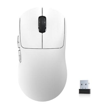 Imagem de KYSONA Mouse para jogos sem fio ultraleve de 55 g, sensor sem atrasos 3395, 26K DPI, interruptores HUANO, bateria de longa duração de 80 horas, 6 botões programáveis para PC, 3 modos (2,4G/com fio/BT