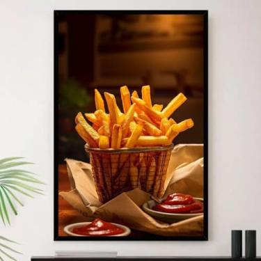 Imagem de Genérico, Quadro Lanche Batata Frita Lanchonete Decorativo A3 35x45cm
