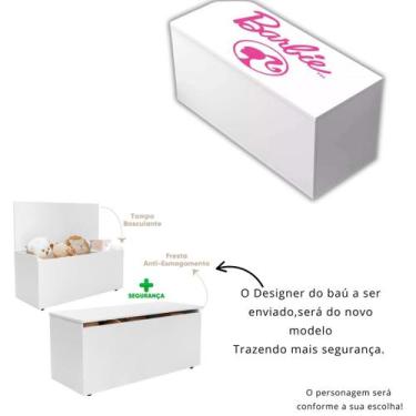 Imagem de Baú Porta Brinquedos Organizador 100% MDF Diversos Personagens Infanti