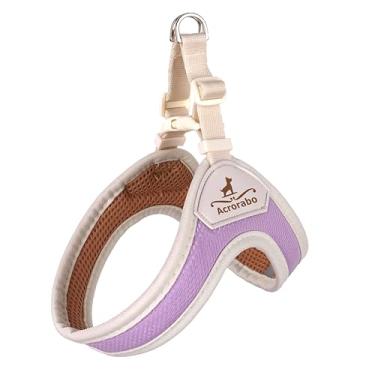 Imagem de Acrorabo Peitoral esportivo pastel, sem puxar, malha respirável, fivela fácil de um clique, ajuste ajustável, anéis duplos em D, caminhada confortável, arnês de treinamento para animais de estimação