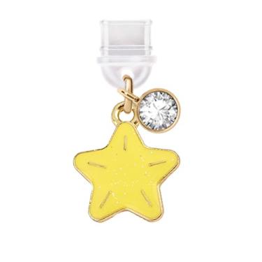 Imagem de ELISE & FONDA Porta de carregamento tipo C TP656 plugue antipoeira Little Sea Star Berloque para iPhone 15/16/Samsung/OnePlus/Xiaomi/oppo telefones Android (amarelo), approx.1.6 cm (L) x 0.2 cm (D) x