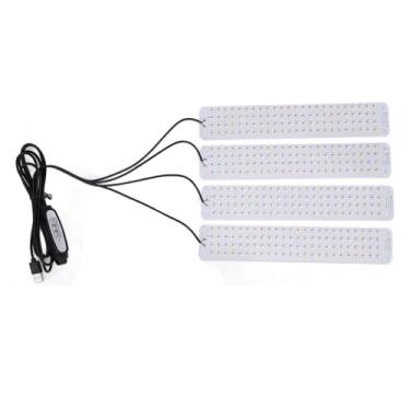Imagem de Painel de luz de cultivo de LED 384 LEDs Dimmable Timing inteligente Plantas internas Lâmpada de cultivo com 4 níveis de brilho adequados para flores vegetais frutas suculentas