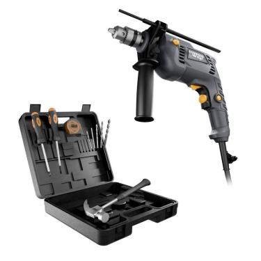 Imagem de Parafusadeira E Furadeira De Impacto 3-8 Wap Wf-700k10, Com 11 Acessórios E Maleta, 700w 220v