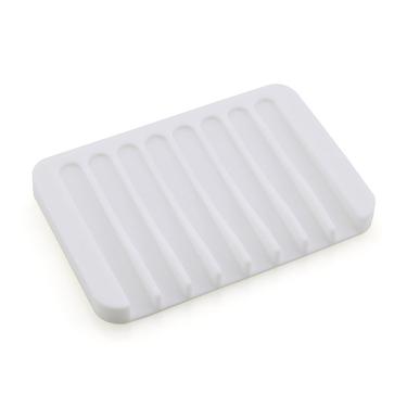 Imagem de Saboneteira Em Silicone Com Dreno Mantém O Sabonete Novo Branco