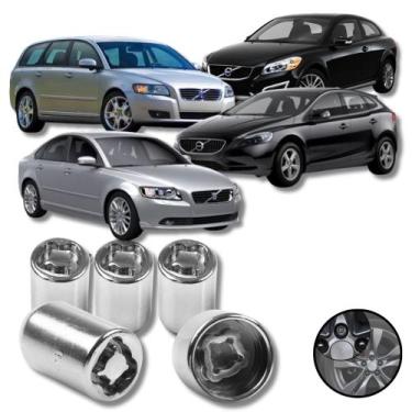 Imagem de Kit 6CRA Parafuso Porca Antifurto Roda Volvo C30 S40 V40 V50 - Rodafus