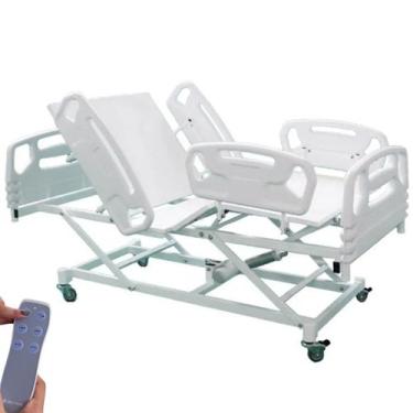 Imagem de Cama Hospitalar Elétrica 3 Movimentos com Elevação do Leito e Controle