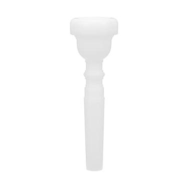 Imagem de Bocal para trompete MBAT MT-21 ABS - Bocal de chifre branco padrão para iniciantes e profissionais