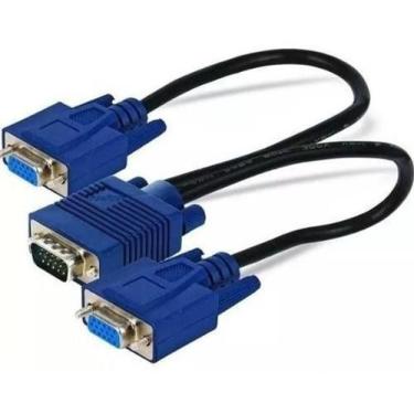 Imagem de Cabo Y Duplicador De Sinal Adaptador 1 Vga Para 2 Vga 10,2 - Tomate
