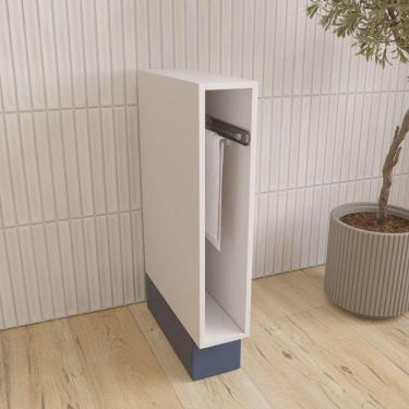 Imagem de Balcão Toalheiro 15cm Sem Tampo Arizona CabeCasa MadeiraMadeira Branco/Azul