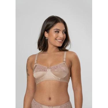 Imagem de Sutiã sem Bojo de Lycra e com Detalhe em Renda - Gimara, M, Chocolate