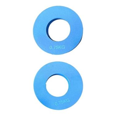 Imagem de simhoa 2x Placas de Peso, Placas de Barra, Pesos de Treino, Suprimentos de Ginástica, Profissionais Entusiastas, Azul 0.75 Kg