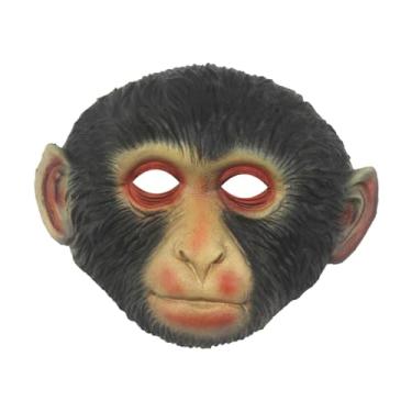 Imagem de Vaveren Máscara de macaco animal fantasia novidade máscara facial de Halloween para apresentação no palco
