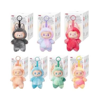 Imagem de Kawaii Labubu V3 Macaron Enamel Face Blind Box PVC Figurine Ornamento 