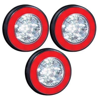 Imagem de 3 Lanterna Traseira Vermelho Halo Light Led 24v Luz Re