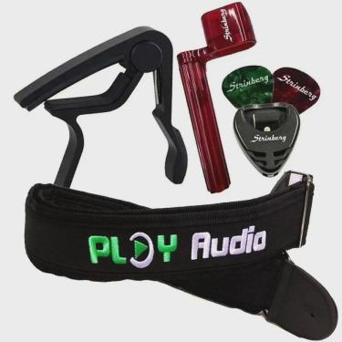 Imagem de Kit Violão Completo Capotraste/ Correia/ Encordoador/ Porta