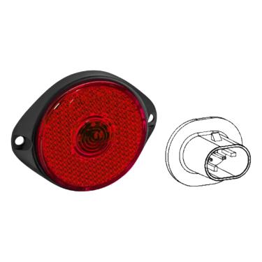 Imagem de Lanterna Frontal 65mm Led Bivolt Conector Carreta Caminhão