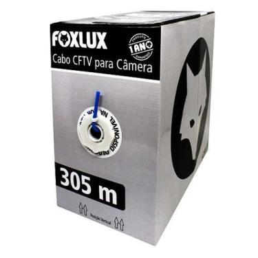 Imagem de Cabo de Rede CAT 5 305 Metros Azul - Fio para CFTV e Internet - FOXLUX
