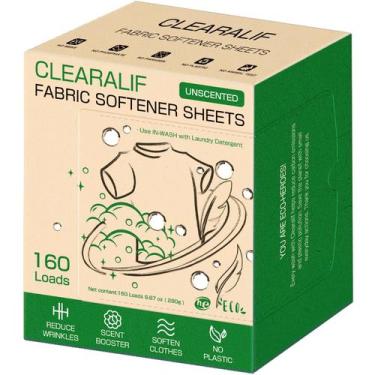 Imagem de Lençóis amaciantes de roupas CLEARALIF Unscented 160 Loads