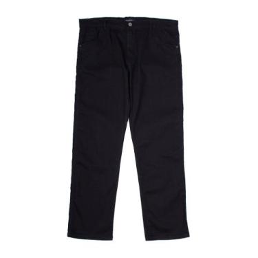 Imagem de Calça de Sarja Masculina Ice Plus Size Reta Preto, Preto, 48