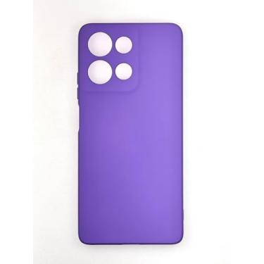 Imagem de Compativel com Moto G56 - Capa Capinha Case Silicone Macia Aveludada Forro Interno Premium Lilas