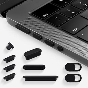 Imagem de CaseBuy - 10 plugues de proteção contra poeira para MacBook Pro/Air, plugue antipoeira para Thunderbolt, fone de ouvido