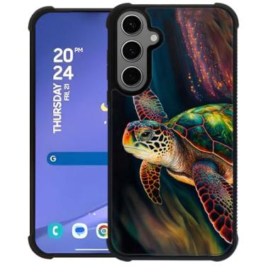 Imagem de TAMEFOX Capa protetora mais forte à prova de choque para Samsung Galaxy S24 Plus/S25 Plus, tartaruga marinha, durável, com borda de silicone TPU, antiderrapante, design antiderrapante para Samsung
