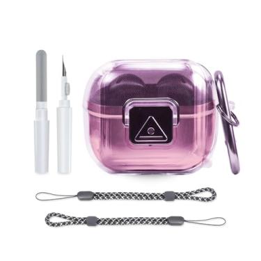 Imagem de AOYYUBK Capa para Galaxy Buds 3 Pro com clipe de bloqueio seguro (rosa claro)