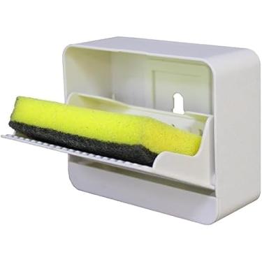 Imagem de Porta Esponja Bucha Para Pia Gancho Louça Cozinha Sabonete Adesivo Prato Organizador De Parede