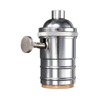 Imagem de Suporte De Lâmpada Edison DIY De Cobre Base E27 Com Interruptor Tomada