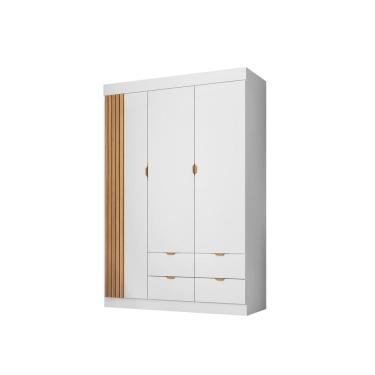Imagem de Guarda Roupa Infantil 3 Portas 4 Gavetas Ayla BRANCO - Phoenix Baby