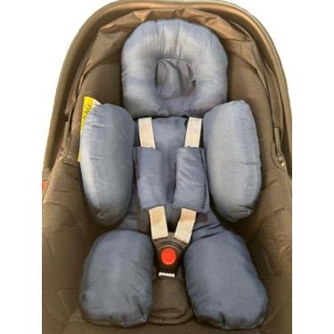 Imagem de Redutor De Bebê Conforto Almofada 100% Algodão Menino Menina (Azul marinho)