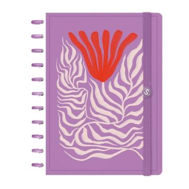 Imagem de Caderno de Disco ISCOOL Grande Flore(Ser) Raiz Lilás