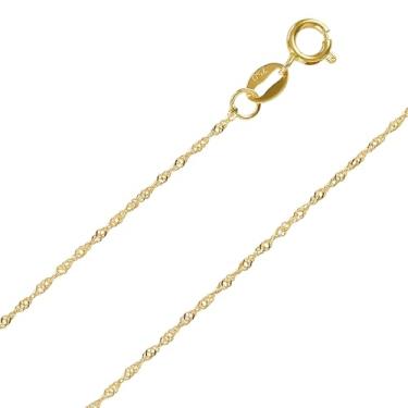 Imagem de Corrente Feminina Singapura 40cm 1,25mm Ouro 18k 750 Amarelo