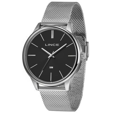 Imagem de Relógio LINCE masculino analógico preto prata MRMM019L46 P1SX