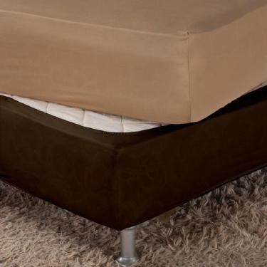 Imagem de Saia Box Fit Queen Capa para Cama Box com Elástico Malha 1 pç Lisa - A