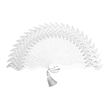 Imagem de Hailong Ming Leque Dobrável, Leque Tai, Decorativo, para Artes Marciais, para Teatro, Festas, Bailes de Máscaras, 30cm