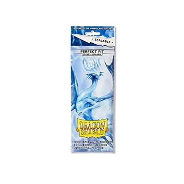 Imagem de 10 Packs Dragon Shield Sealable Inner Sleeve Clear Standard Size 100 ct Card Sleeves Display Case