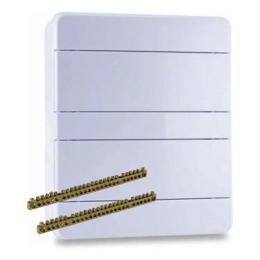 Imagem de Quadro De Distribuição Com Barramento 16 Din Embutir