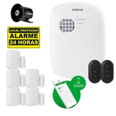 Imagem de Kit Alarme Completo Intelbras 5 Sensores de Abertura Sem Fio via App
