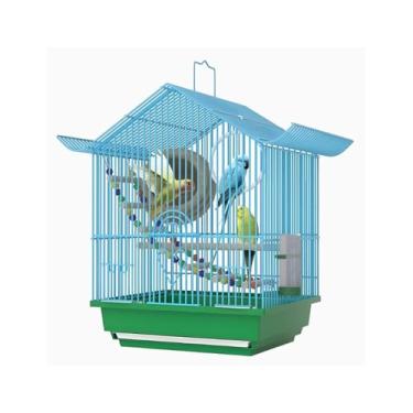 Imagem de Gaiola de pássaro gaiola de pássaro ecológica especial doméstica grande gaiola de luxo gaiola de voo para villa (azul)