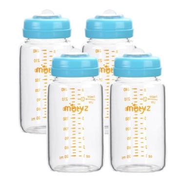 Imagem de Frascos de armazenamento de leite materno Matyz Glass 240 mL, pacote c