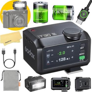 Imagem de Godox Mini flash de câmera iT30 Pro N iT30Pro-N TTL para Nikon Flash Speedlight Speedlite, mestre e receptor sem fio, tela sensível ao toque colorida, difusor embutido, bateria de lítio de 7,4 V/900