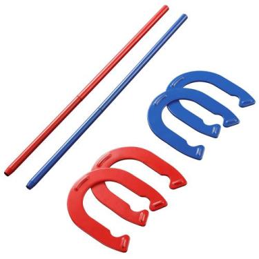 Imagem de Conjunto de jogos Horseshoes Outdoor PopoHoser com 4 ferraduras e 2 es